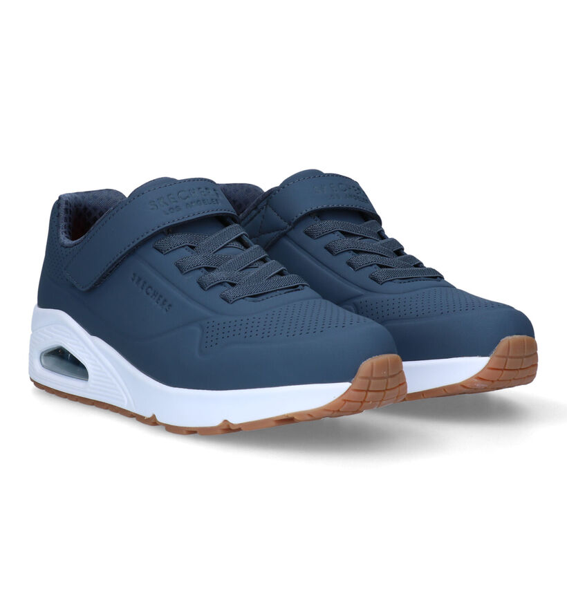 Skechers Uno Stand On Air Baskets en Bleu pour garçons (326456)