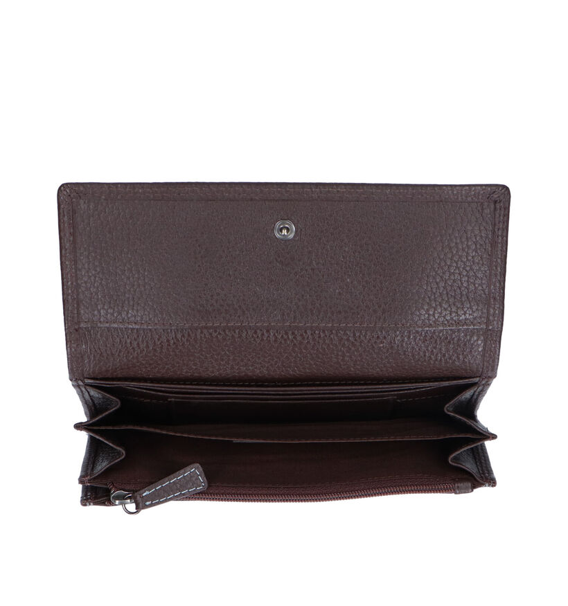 Label M Porte-monnaie à rabat en Marron pour femmes (349925)