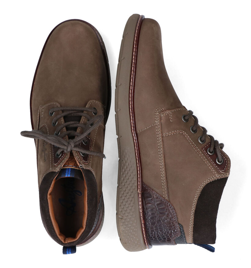 Australian Dexter Bruine Hoge Schoenen in nubuck (313337)