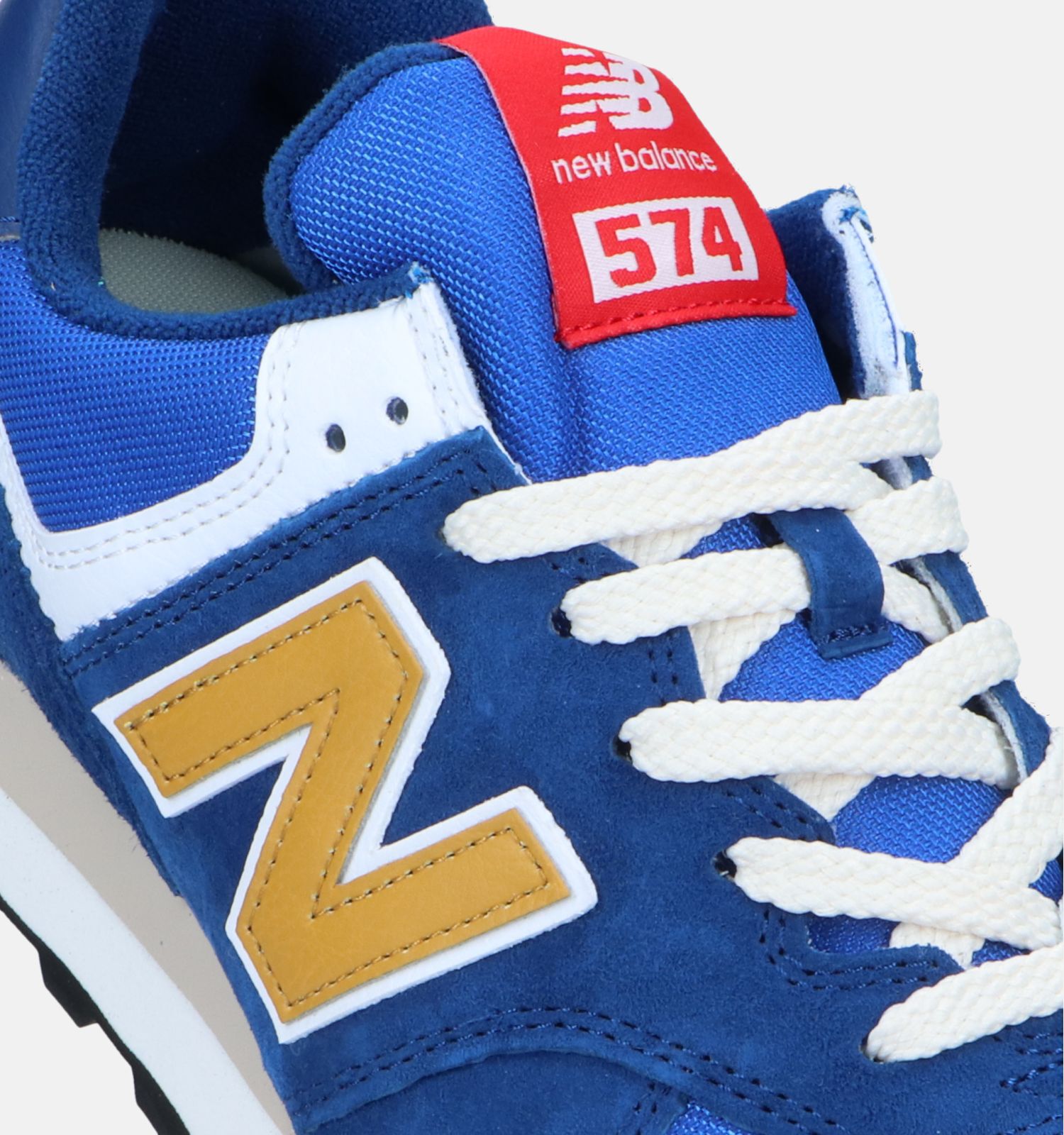 New balance 574 heren blauw sales