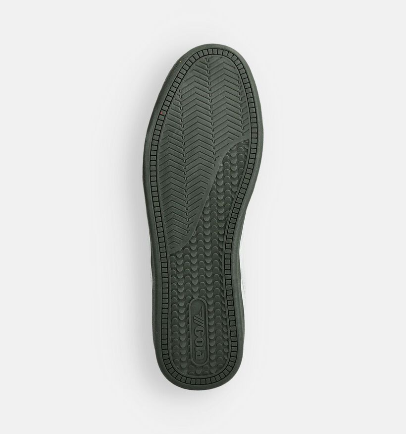 Gola Contact Leather Witte/Zwarte Sneakers voor heren (360716) - geschikt voor steunzolen