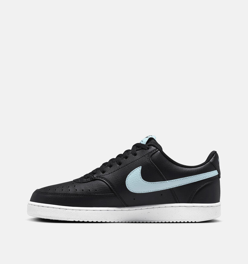 Nike Court Vision Low Next Nature Baskets en Noir pour hommes, garçons (343757)