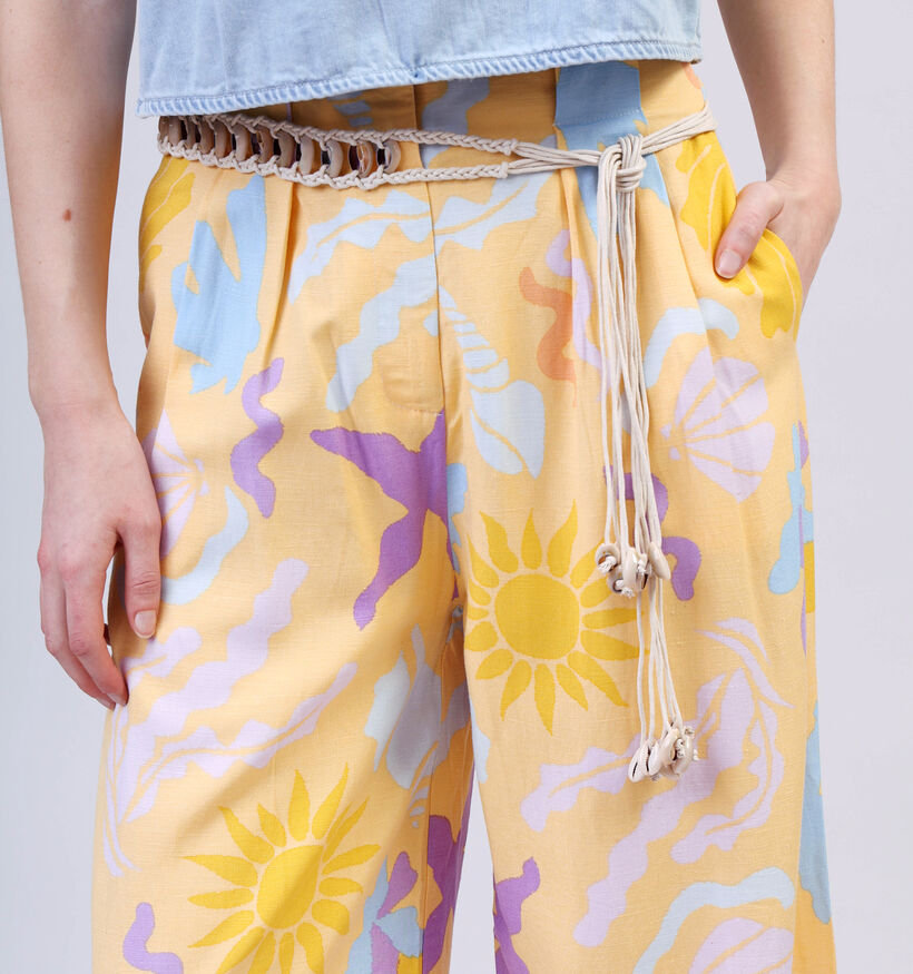 Orfeo Camille Pantalon large en Jaune pour femmes (359270)