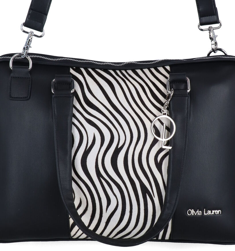 Olivia Lauren Zebra PC Sac professionel en Noir en simili cuir (309969)