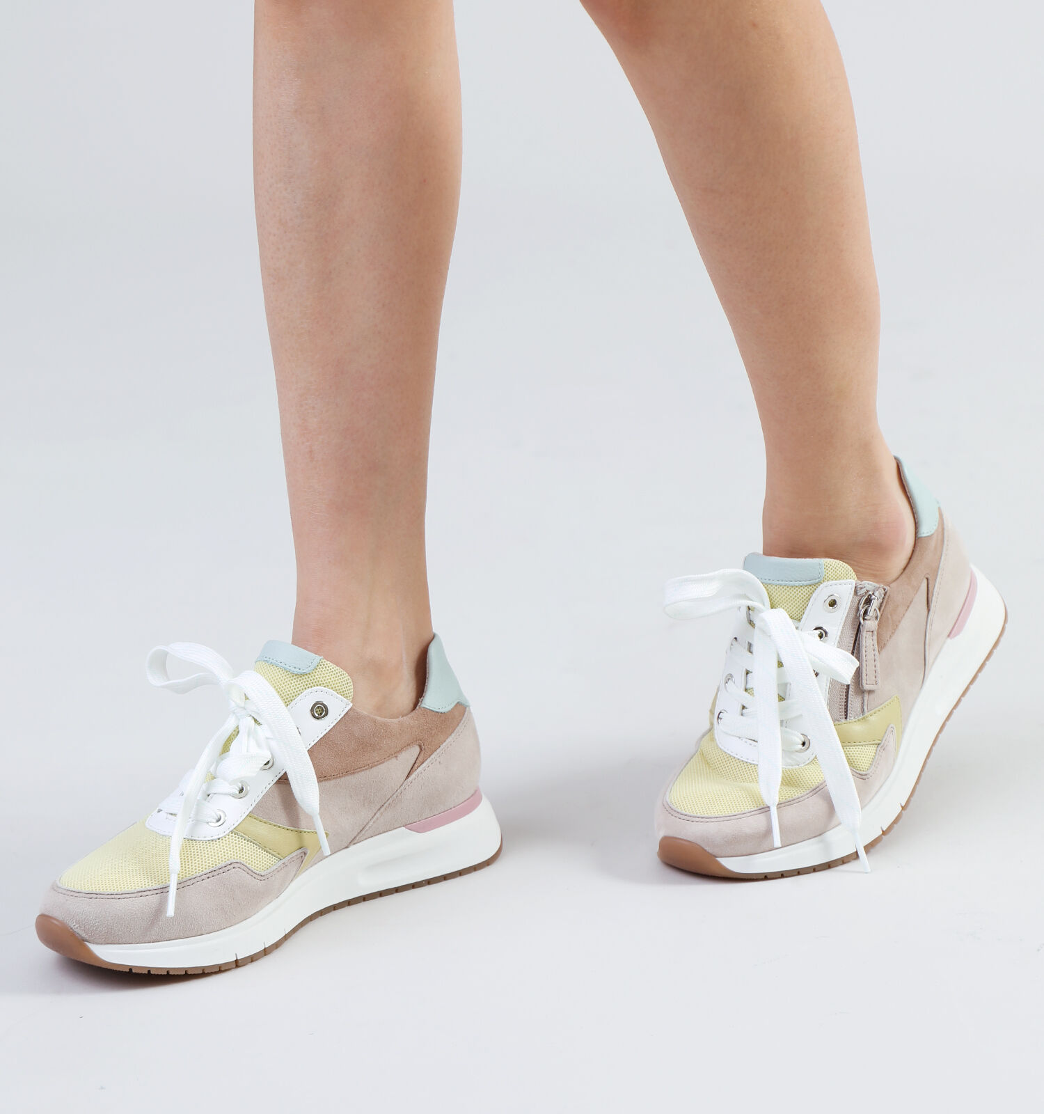 Gabor OptiFit Beige Sneakers Dames Sneakers Online op TORFS.BE