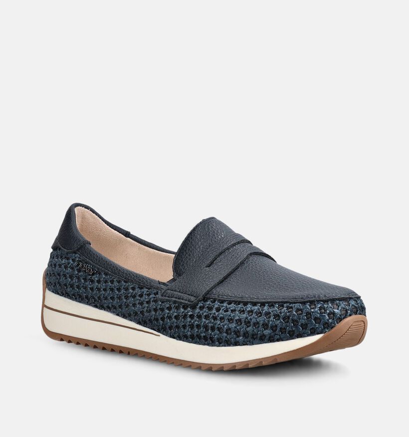 Rieker Donkerblauwe Mocassins voor dames (368503) - geschikt voor steunzolen