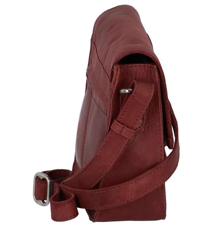 Bordeaux Crossbodytas Hampton Bays in leer (237991)