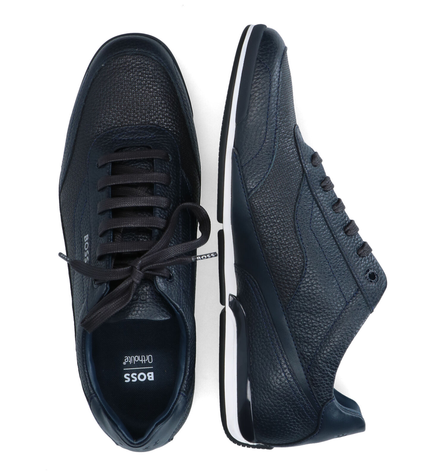 Hugo Boss Saturn Low Chaussures lacets en Bleu Hommes