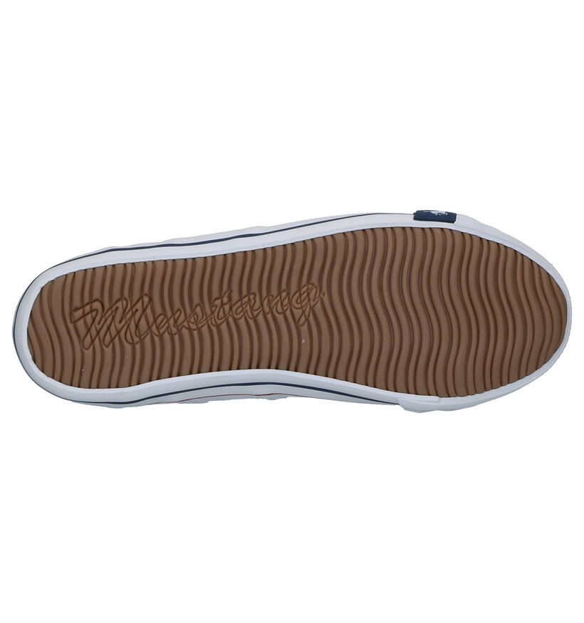 Mustang Slip-ons en Bleu foncé en textile (303683)