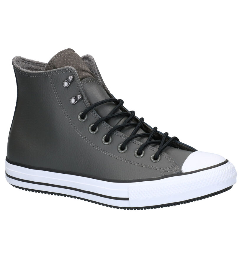 Converse Chuck Taylor All Star Baskets en Gris en cuir (252770)