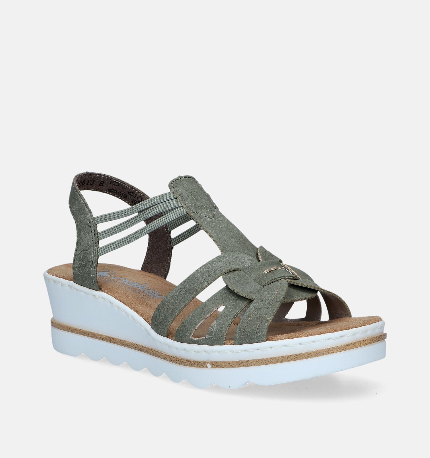 Rieker Groene Sandalen met sleehak Dames Sandalen Online op TORFS.BE