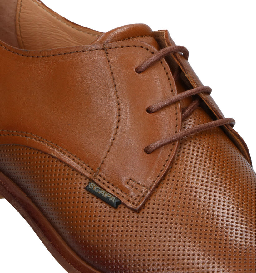 Scapa Chaussures classiques en Cognac pour hommes (324204) - pour semelles orthopédiques