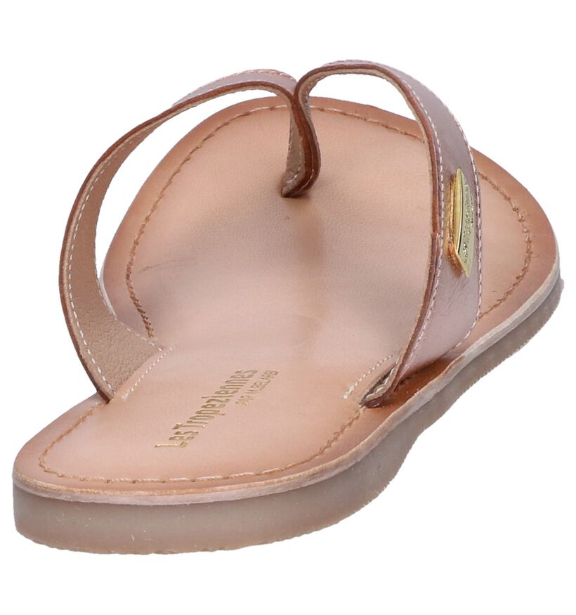 Les Tropeziennes Nishina Gouden Teenslippers in leer (291220)