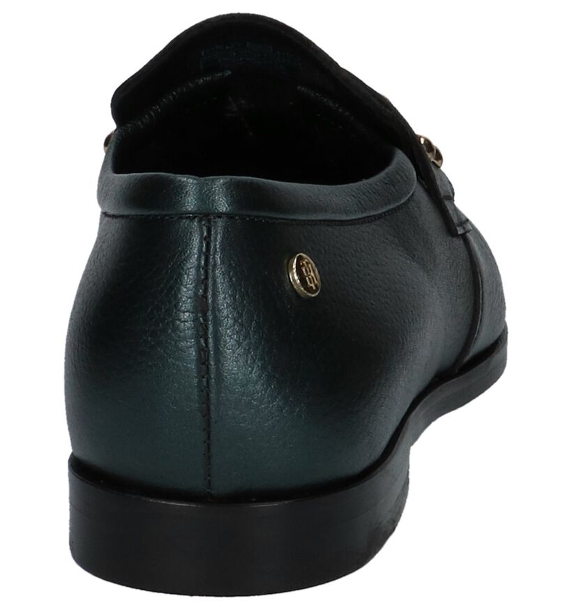 Tommy Hilfiger Donker Groene Mocassins in leer (225227)