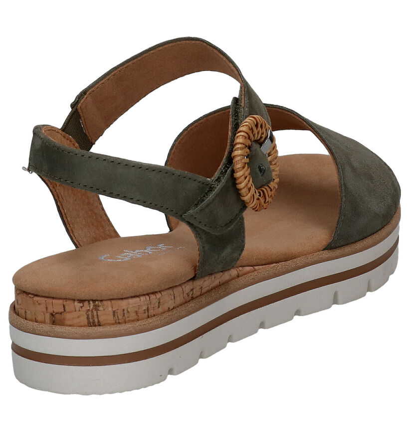 Gabor Comfort Sandales en Vert en nubuck (289671)