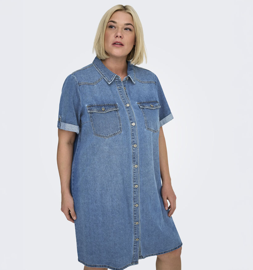 ONLY Carmakoma Lisa Denim Blauwe Hemdjurk voor dames (374871)