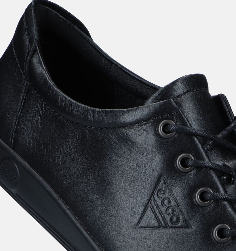 Ecco Soft 2.0 Chaussures à Lacets en Noir pour femmes (270019) - pour semelles orthopédiques