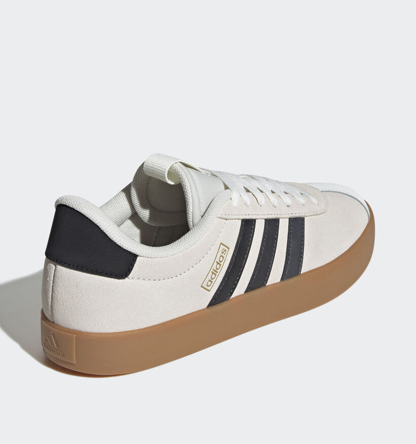 adidas VL Court 3.0 Baskets en Écru pour femmes (357131) - pour semelles orthopédiques