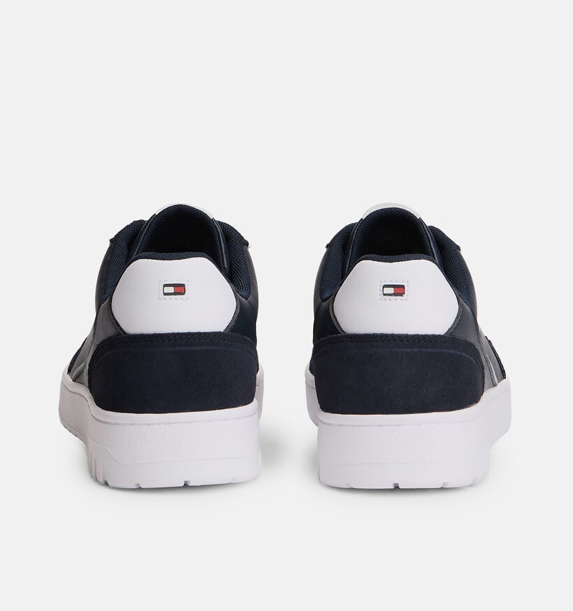 Tommy Hilfiger Basket Core Chaussures &agrave; lacets en Bleu fonc&eacute; pour hommes (374910) - pour semelles orthop&eacute;diques