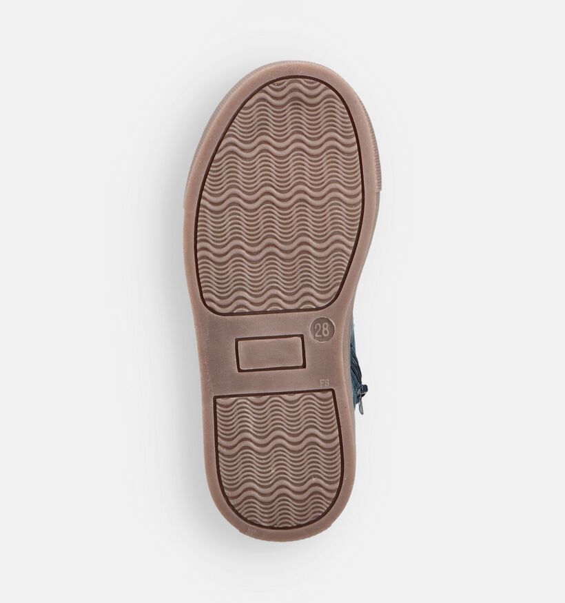 Milo & Mila Blauwe Veterboots voor meisjes (362899) - geschikt voor steunzolen