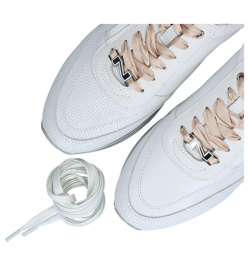 Nathan-Baume Chaussures &agrave; lacets en Blanc en cuir (290021)