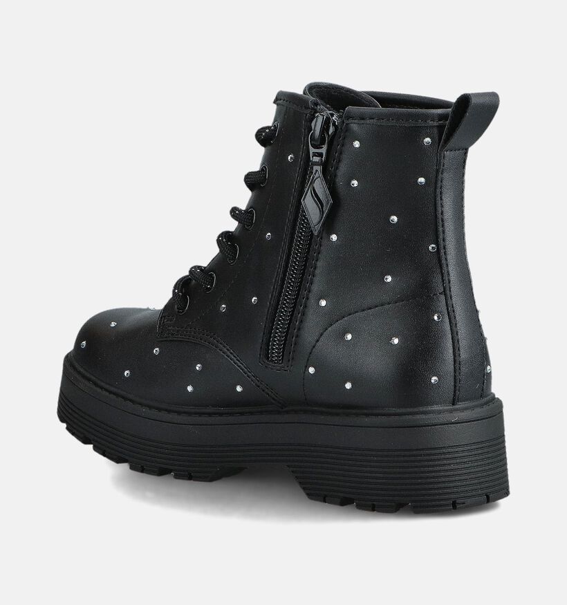 Skechers Gravlen Zwarte Boots met Veter en Rits voor meisjes (376819)