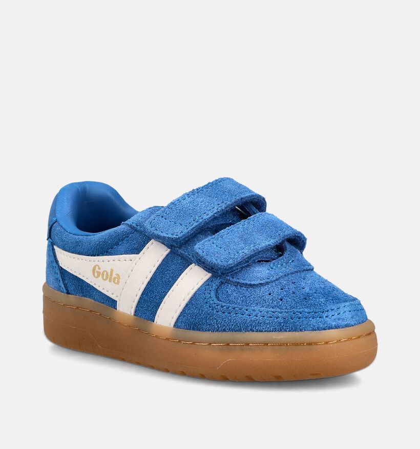Gola Hawk Suede Blauwe Sneakers voor jongens, meisjes (368602) - geschikt voor steunzolen