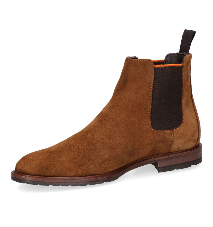 Via Borgo Bottines Chelsea en Cognac pour hommes (316513)