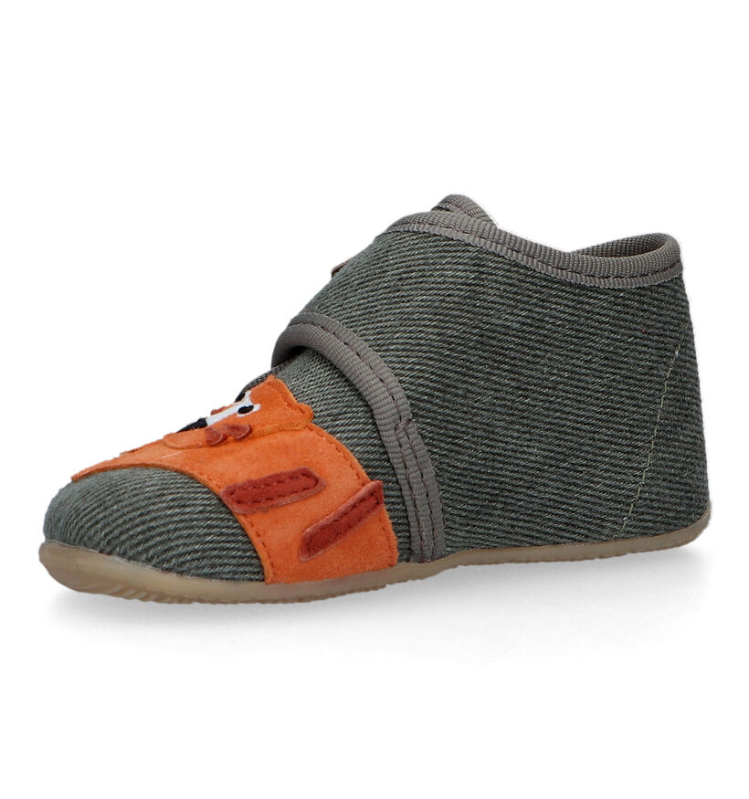 Living Kitzbühel Pantoufles pour bébé en Vert kaki pour filles, garçons (326054)