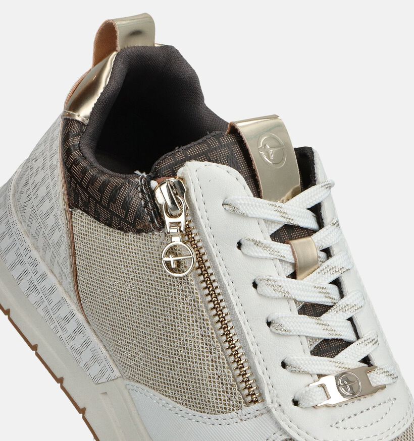 Tamaris Baskets habill&eacute;es en &Eacute;cru pour femmes (367595) - pour semelles orthop&eacute;diques