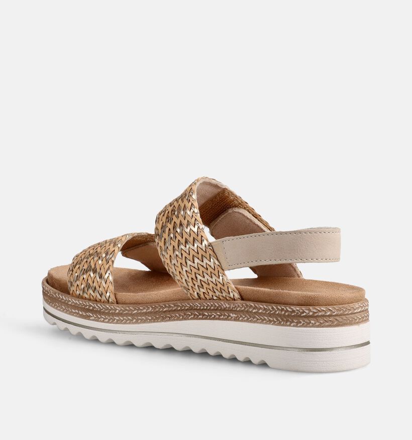 Remonte Beige/Gouden Sandalen voor Steunzolen voor dames (370471) - geschikt voor steunzolen