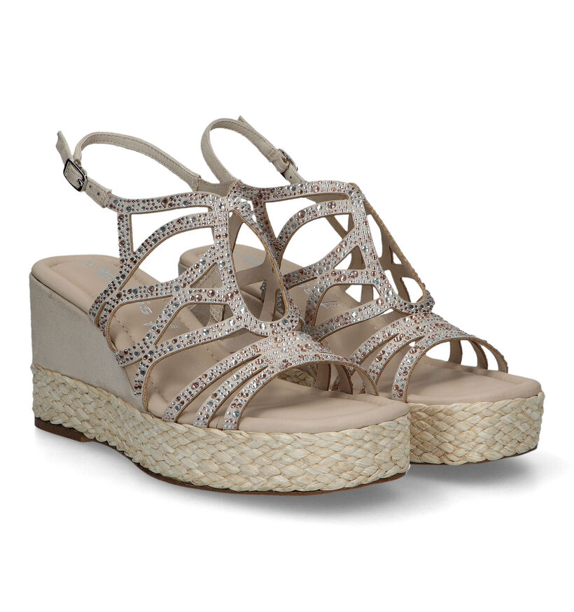 Tamaris Sandales compens&eacute;es en Beige pour femmes (325574)