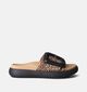 Gabor Zwarte Slippers Leopard voor dames (355122)
