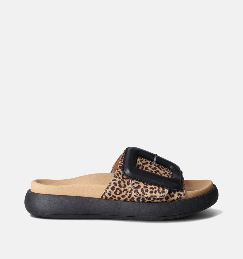 Gabor Zwarte Slippers Leopard voor dames (355122)