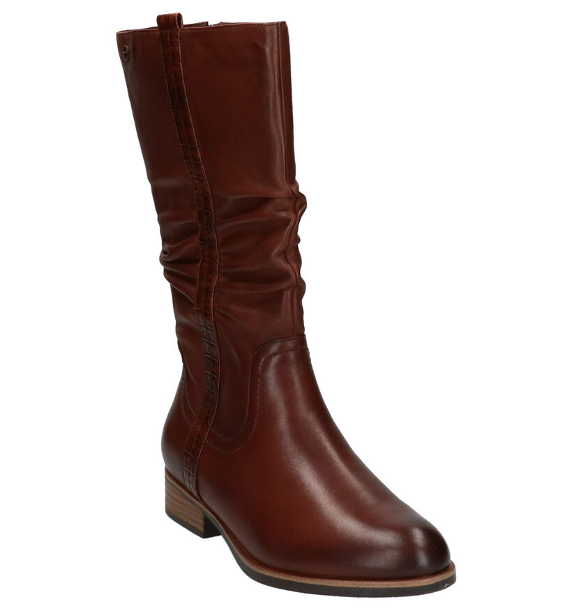 Tamaris Bottes basses en Cognac en cuir (257058)