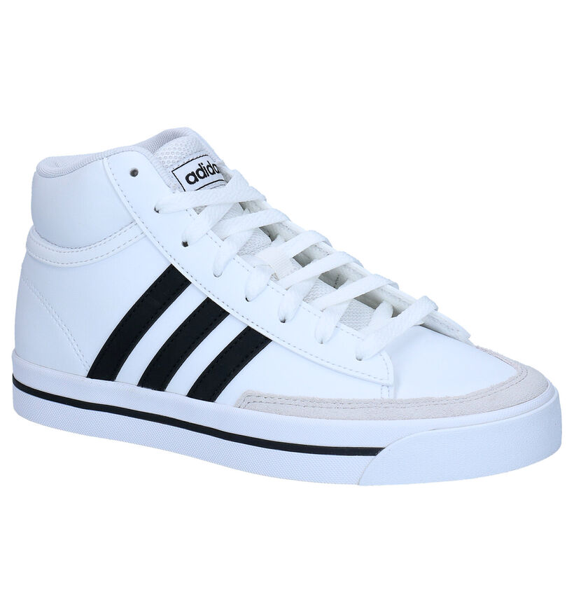 adidas Retrovulc Mid Baskets en Blanc en cuir (293421)