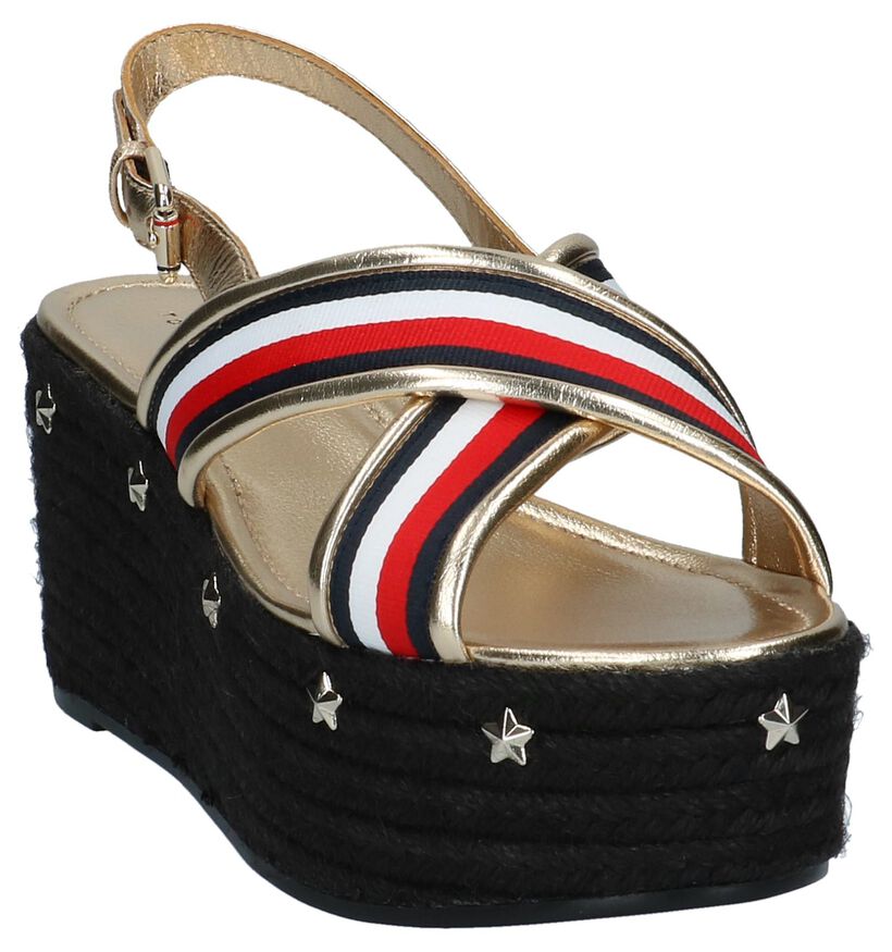 Tommy Hilfiger Sandales à talons en Or en cuir (212688)