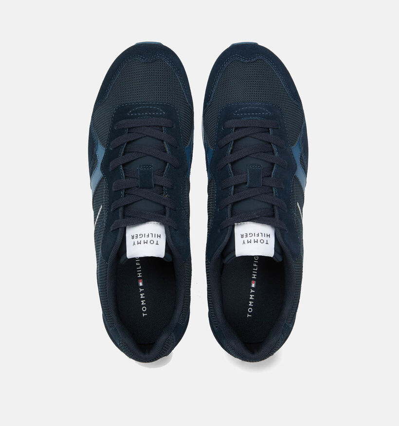 Tommy Hilfiger Runner Icon Donkerblauwe Veterschoenen voor heren (366157) - geschikt voor steunzolen