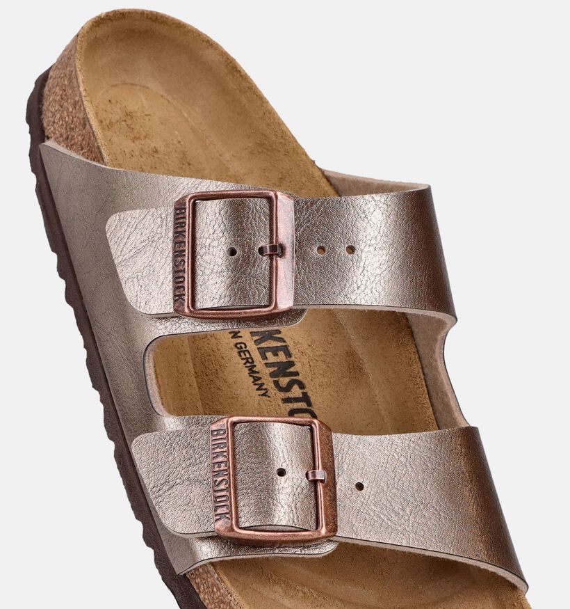 Birkenstock Arizona Graceful Taupe Bronzen Slippers voor dames (373247)