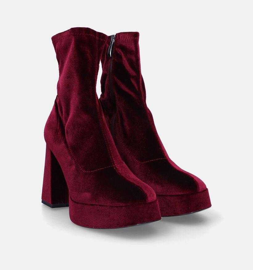 Tamaris Bottines avec plateau en Bordeaux pour femmes (330532)