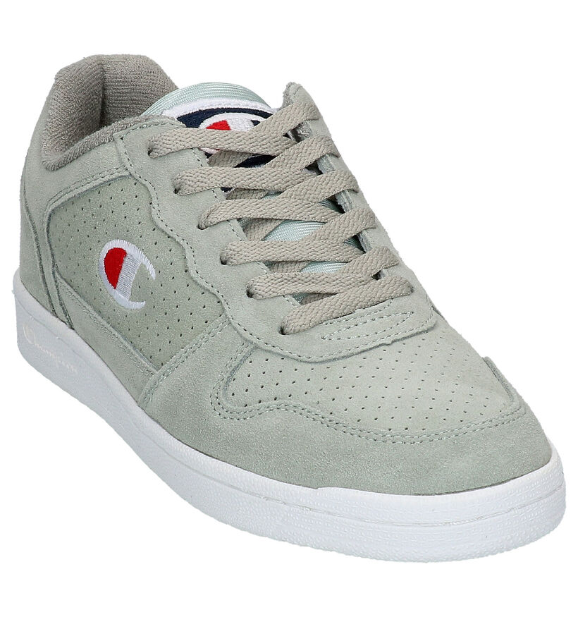 Champion Chicago Roze Lage Sneakers in daim (265547)