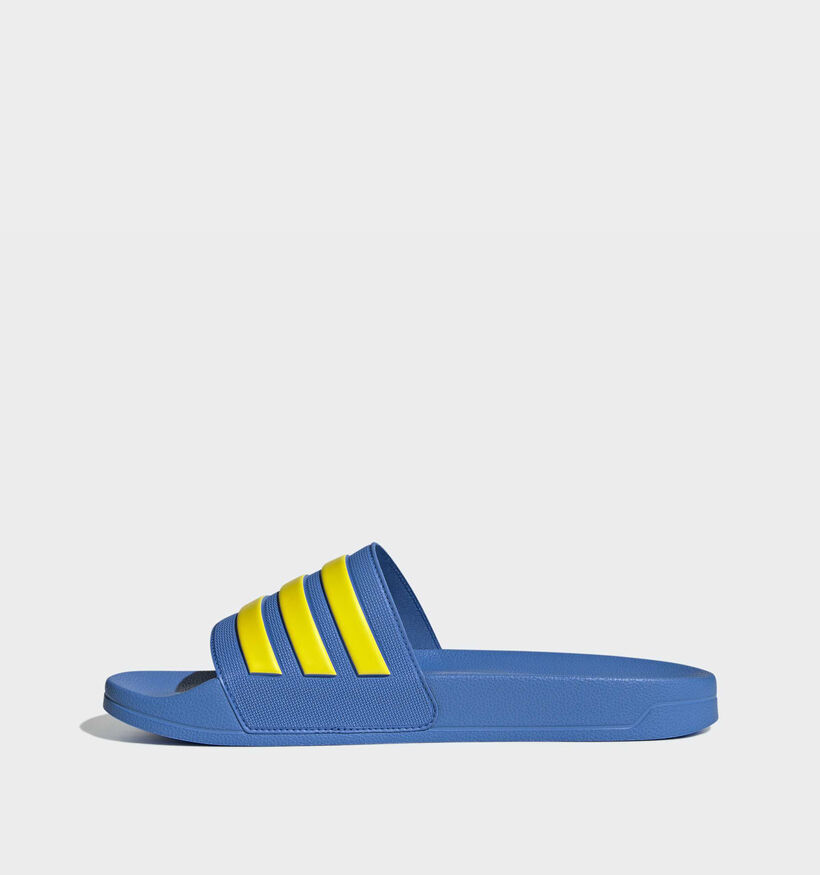 adidas Adilette Claquettes en Bleu/Jaune pour hommes (366997)