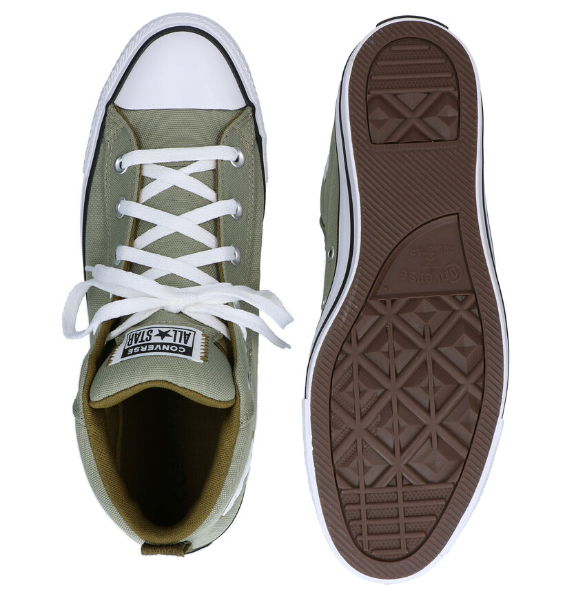 Converse Chuck Taylor All Star Baskets hautes en Bleu fonc&eacute; en textile (287175)
