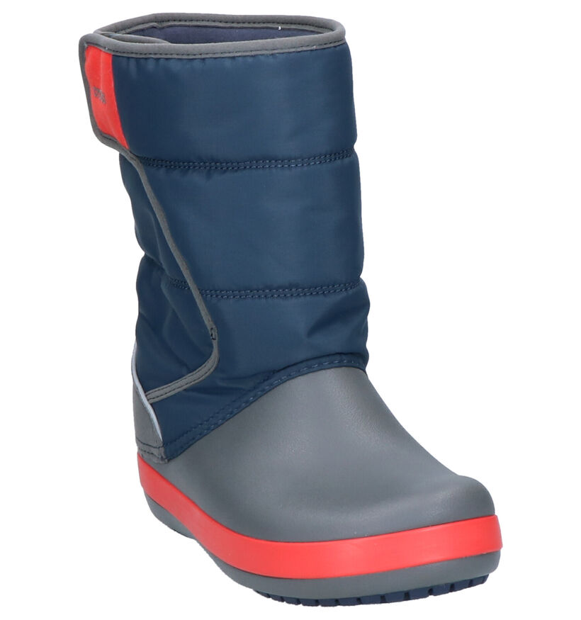 Crocs Lodgepoint Blauw/Grijze Snowboots in stof (255724)