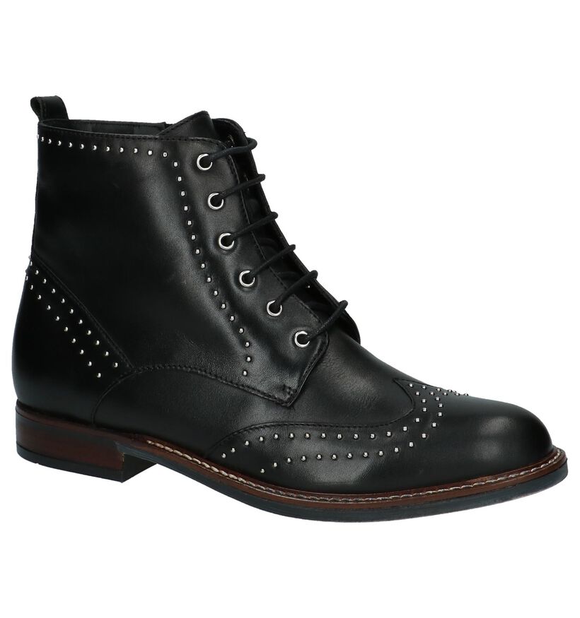 Hampton Bays Bottillons en Noir en cuir (201286)