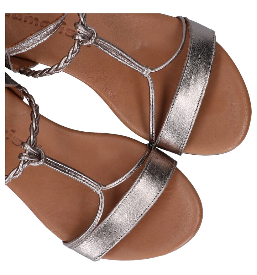 Tamaris Sandales plates en Bronze en cuir (289303)