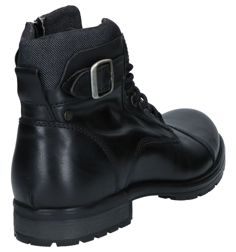 Jack & Jones Zwarte Boots in leer (256277)