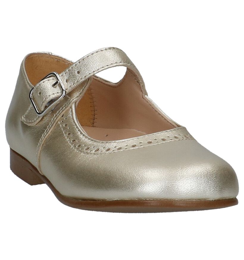 Metallic Gouden Ballerina's met Bandje Eli in leer (245979)