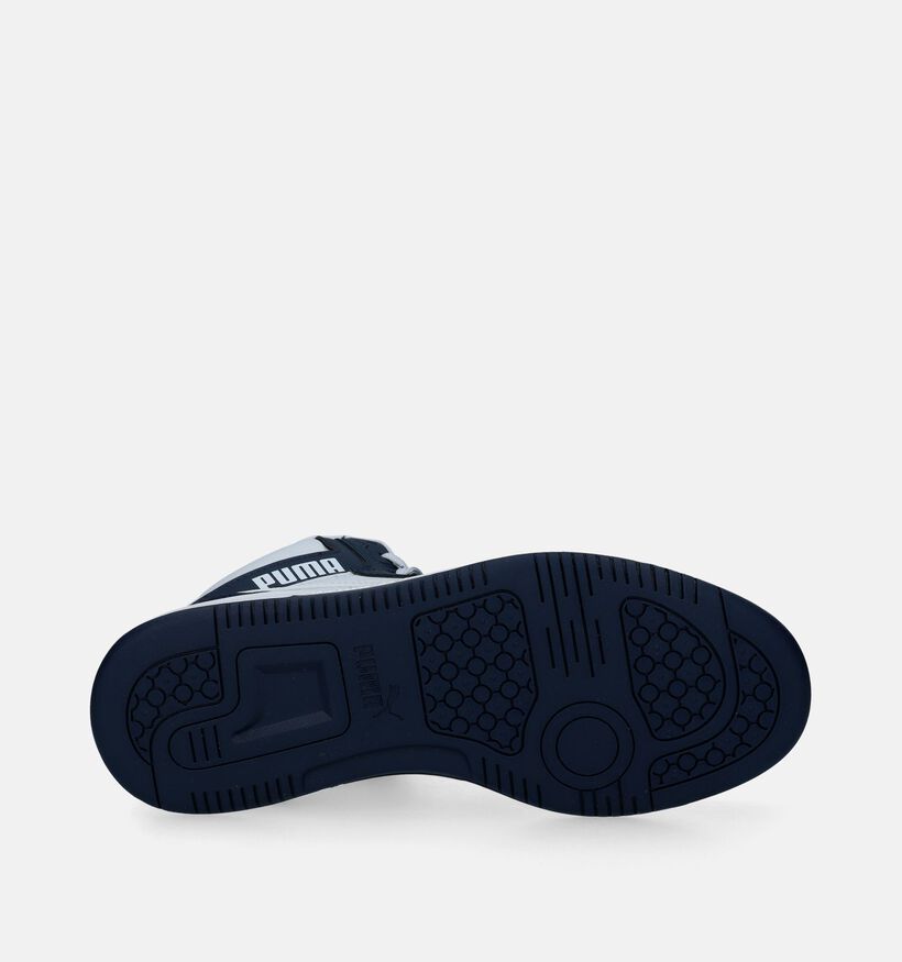 Puma Rebound v6 Baskets en Bleu pour filles, garçons (342853) - pour semelles orthopédiques