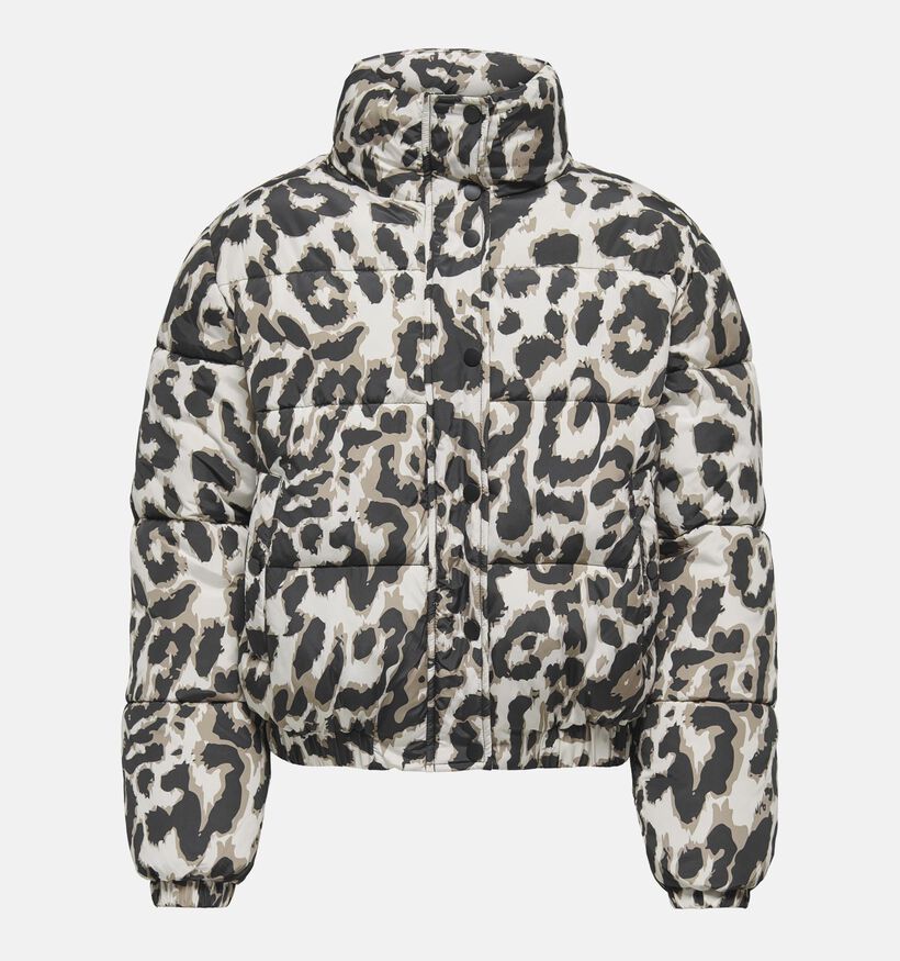 JDY Moon Life Zwarte/Witte Pufferjas voor dames (359934)